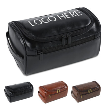 Leather Toiletry Cosmetic Bag