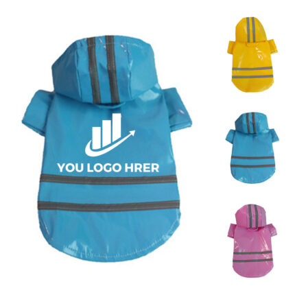 Reflective Pu Pet Dog Raincoat