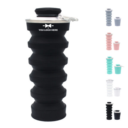 17oz Silicone Portable Collapsible Outdoor Sport Water Bottle