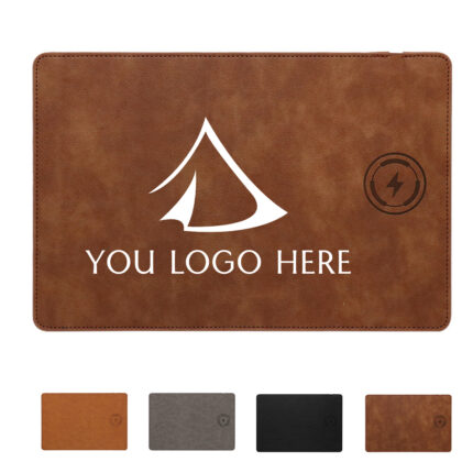 Leather Qi Wireless Charging Mouse Mat