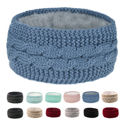 Knitted Hair Cap with Fleece Lining